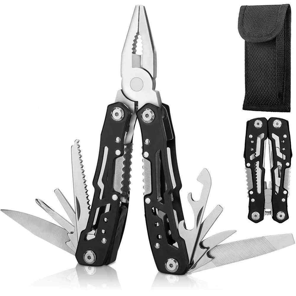 Mini portátil dobrável multi-ferramenta, canivete, Alicates, resgate tático, ferramenta de reparo multiuso, apto para caça ao ar livre, sobrevivência