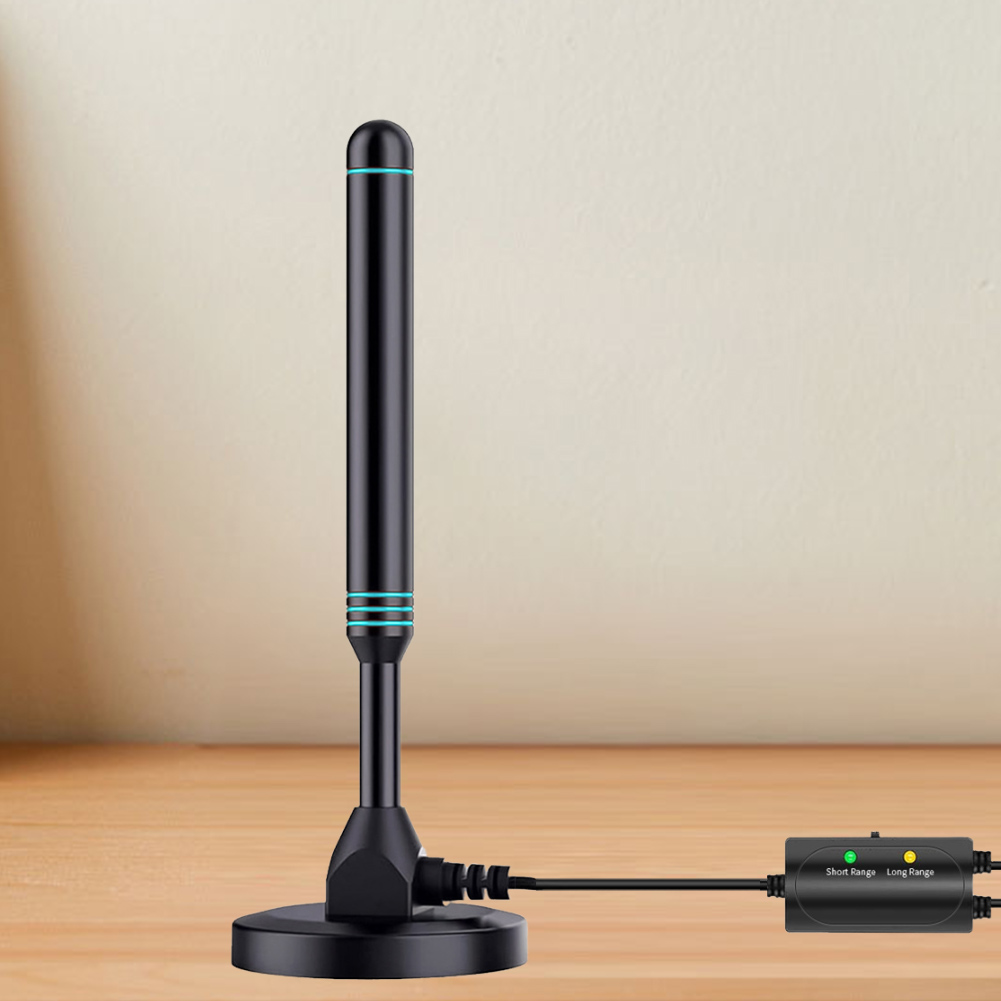 Antena de TV Digital HD 4K/1080P con amplificador de señal, más de 480 millas, antena interior y exterior, Base magnética VHF UHF para DVB-T2 TV HDTV