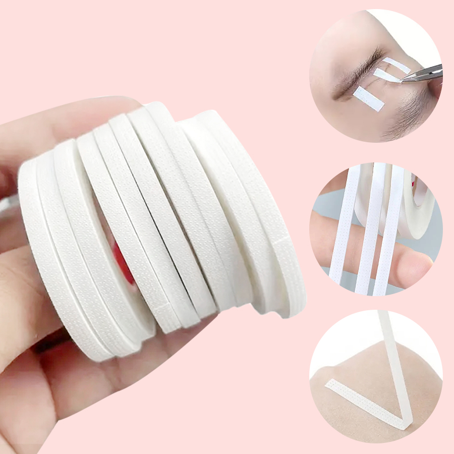 10/5 buah 4mm pita ekstensi bulu mata bulu mata Perming pita perekat sempit bulu mata mengangkat pita antialergi grosir