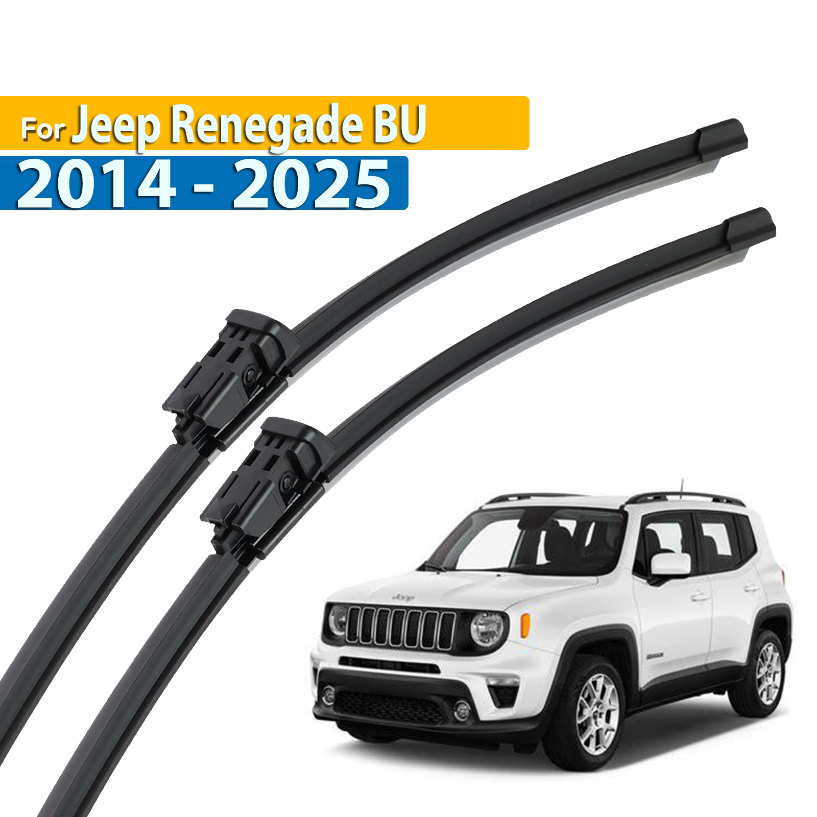 Erick's Wiper LHD Frontwischerblätter für Jeep Renegade BU 2014–2025, Windschutzscheibe, Windschutzscheibe, sauberes Fenster, Regenbürsten, 55,9 cm + 50,8 cm