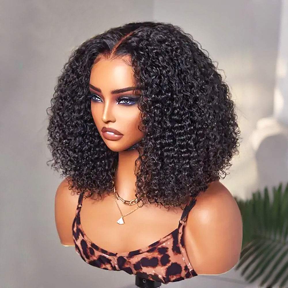 100% cabello humano con ondas al agua, pelucas Bob rizadas 6x4 HD sin pegamento, cabello humano listo para usar, pelucas frontales de encaje para mujeres prearrancadas