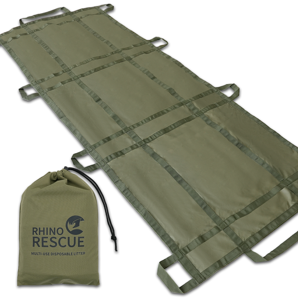 Cama descartável multiuso RHINO RESCUE, maca portátil simples, fundamentos de resgate, litros de emergência rápidos