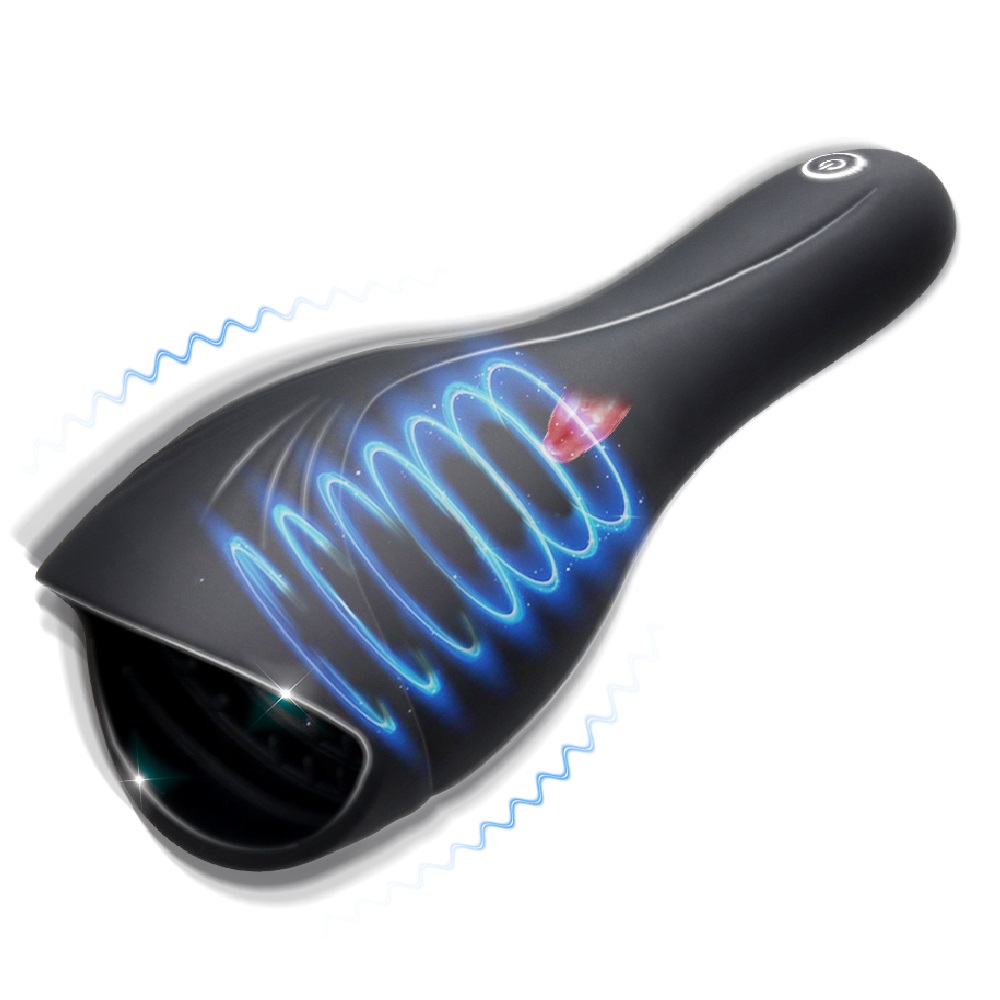 Potente vibrador para lamer la lengua, masajeador de glande masculino, entrenador de resistencia retardante, clímax sexual Oral, masturbación, juguete sexual para hombres