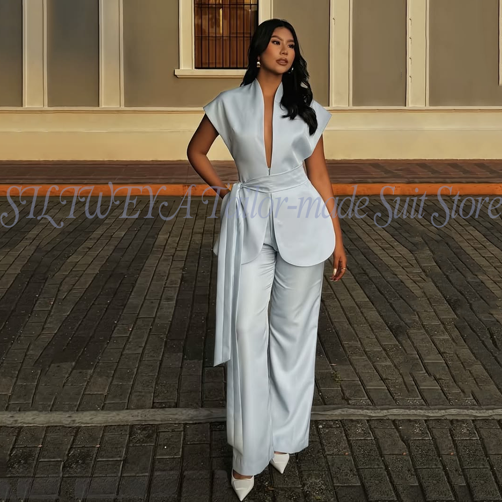 Moderne Damenanzüge für Hochzeit, Business, Mode, 2-teilige Sets, elegante Damen-Sets, Outfits, kurze Ärmel, Jacke, Hose, maßgeschneidert