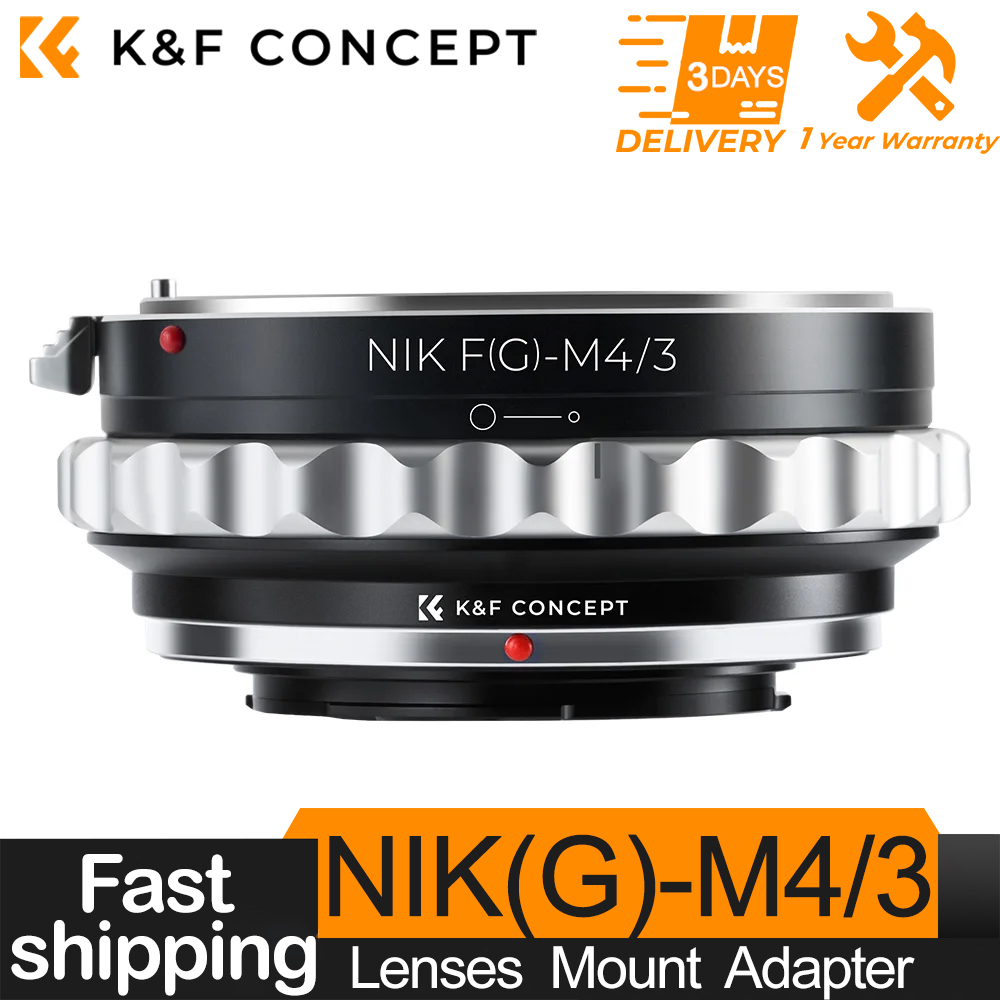 Adapter obiektywu K&F CONCEPT NIK(G)-M4/3 do obiektywów Nikon G na Micro 4/3 Panasonic GX1 GH2 GH1 Olympus E-M5 E-PM1.