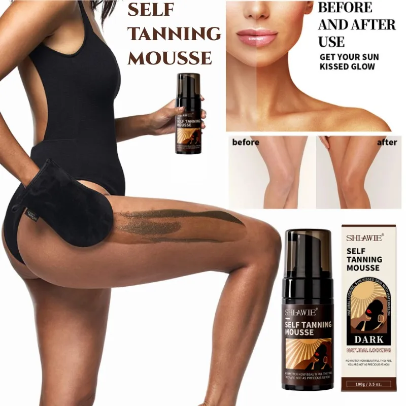 Selbstbräunungsmousse für den Körper, Strand, Outdoor, sonnenloses Bronzer-Spray, Bräunung, Bräunungsverstärker, natürliche Bräunungscreme für den Körper, Selbstbräuner-Pflege