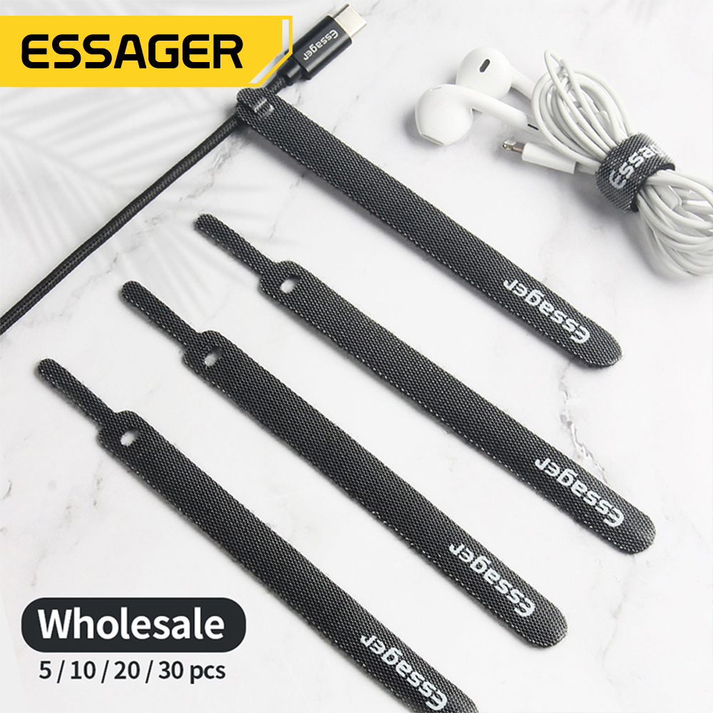 Essager Cable Organizer หูฟัง Charger สายไฟ Protector แผ่นลวด Winder ป้องกัน USB Cable Management ผู้ถือคลิปสําหรับ iphone