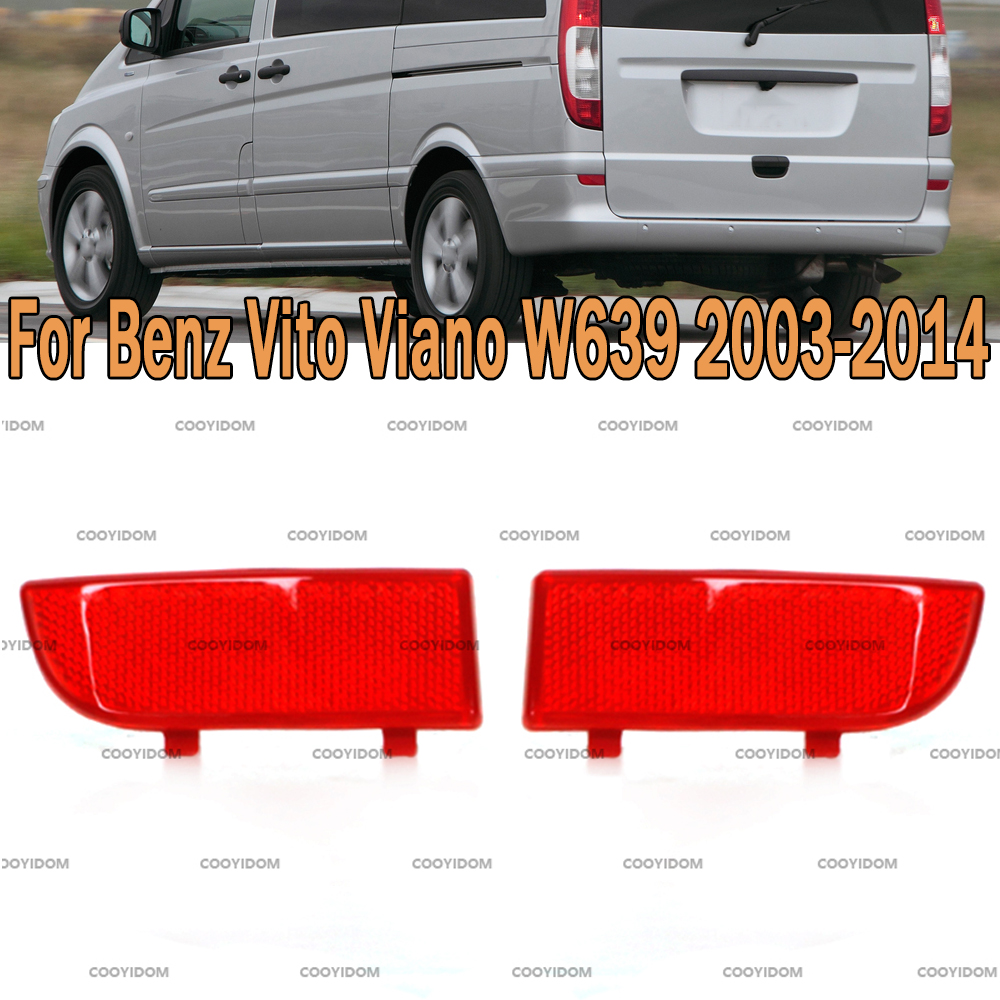 ไฟเบรคด้านหลังกันชน Reflector Light ไม่มีหลอดไฟสําหรับ Mercedes Benz Vito Viano W639 2003-2013 2014 6398260040 6398260440