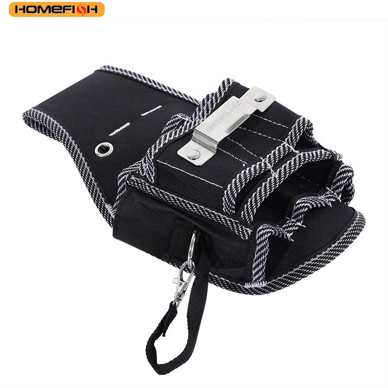 HOMEFISH Sac à outils simple à suspendre à la ceinture, étui de rangement pour perceuse, sacoche multifonctionnelle pour électricien
