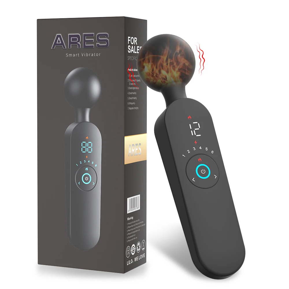 Clitoris AV Vibrator Digital Display  G Spot Smart Heating Magic Wand Masturbator 12 Modes 6 Speeds Powerful Female Massager