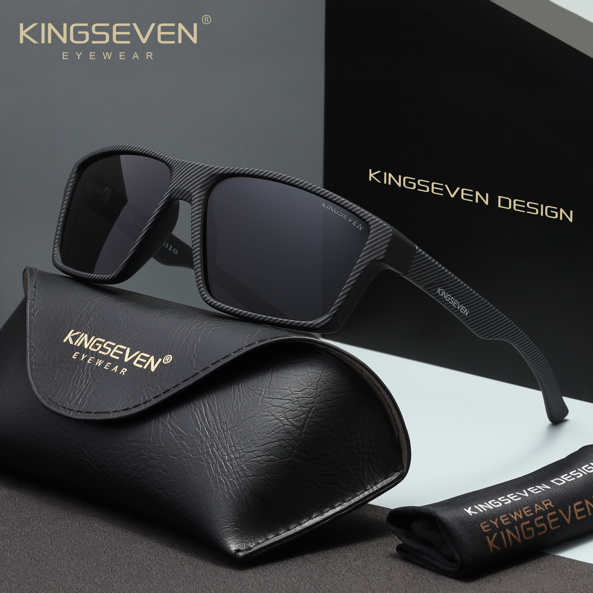 KINGSEVEN mode lunettes de soleil hommes femmes classique polarisé UV400 Anti-éblouissement lunettes de protection conduite casual lunettes extérieures