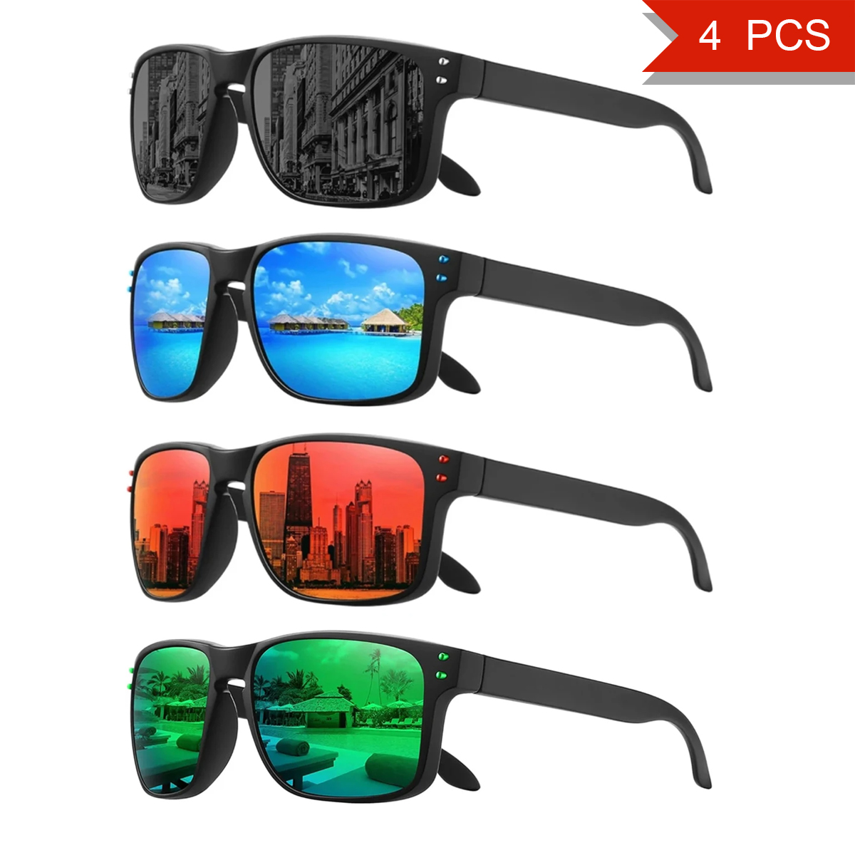 1/4 Pcs Polarized Sunglasses for Men Women Designer Driving Night Vision Sun Glasses Male Fishing UV400 TR Polarized Sunglasses