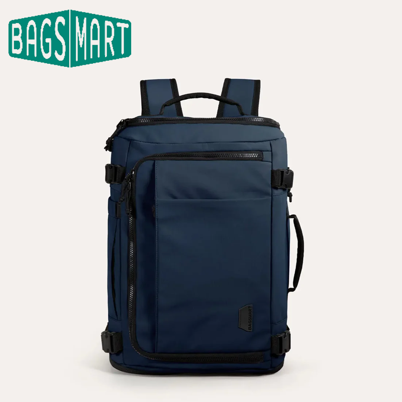 BAGSMART Mochila de viaje extendida de 38L, mochila de compresión al vacío, mochila escolar para mujer, mochila para ordenador portátil, mochilas de gran capacidad para hombre