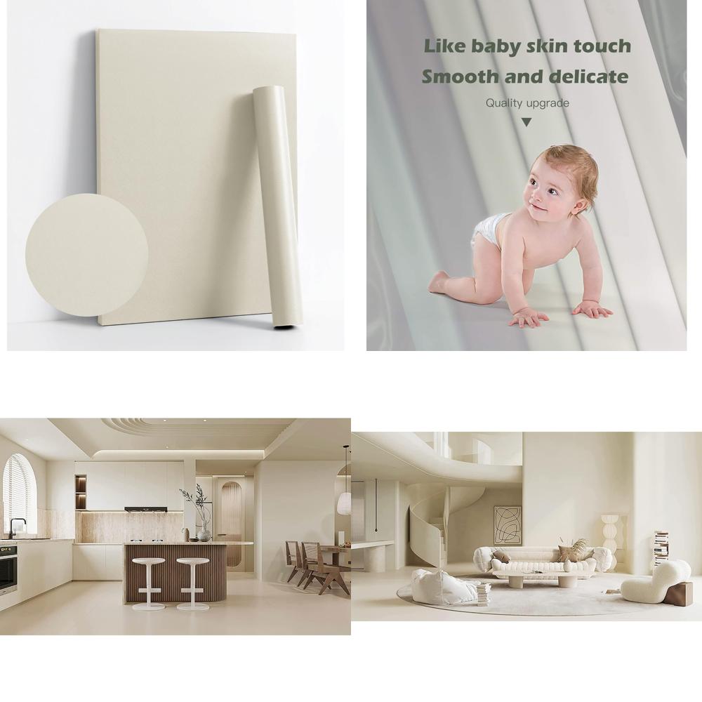 Modern Cream Peel and Stick Wallpaper - Self-Adhesive, Removable, Renter-Friendly for Modern Wall Décor