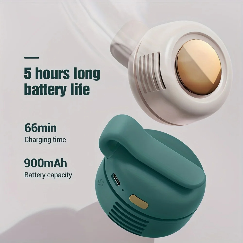 Wervelwind bladloze ventilator met draagbaar knopontwerp USB-opladen Stille draagbare miniventilator voor thuis en op reis