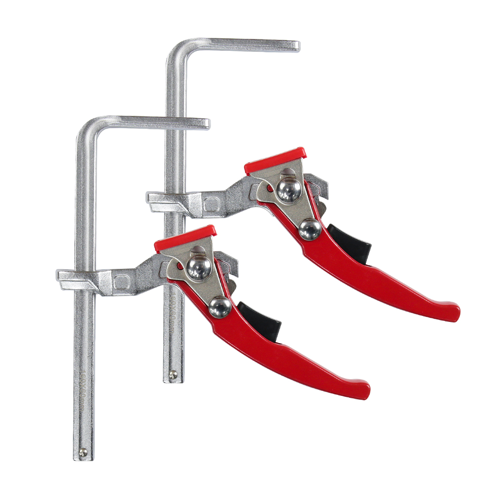 2PC Legierung Stahl Upgrade Schnelle Ratsche Track Saw Führungsschiene Klemme MFT Klemme für MFT Tisch und Führungsschiene system Holzbearbeitung Klemme