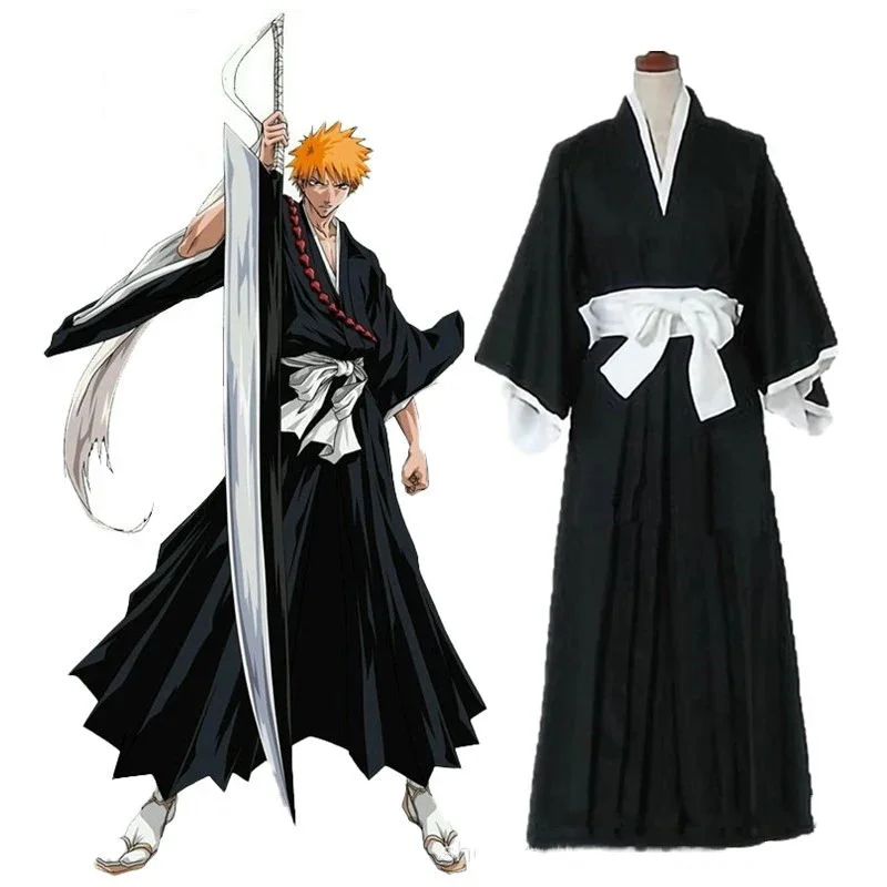 Bleach Kuchiki Rukia 코스프레 의상 Kurosaki Ichigo Die Pa Soul Society 사니 가미 기모노 전체 복장 천년의 혈액 전쟁