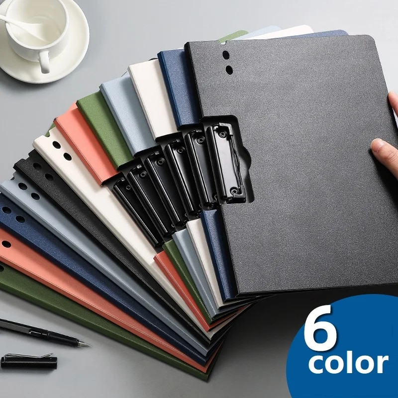 1pc A4 ファイルフォルダー、ドキュメントオーガナイザー、カバー付きクリップボード、ビジネス&学校用 A4 紙フォルダー、文具&オフィス用品