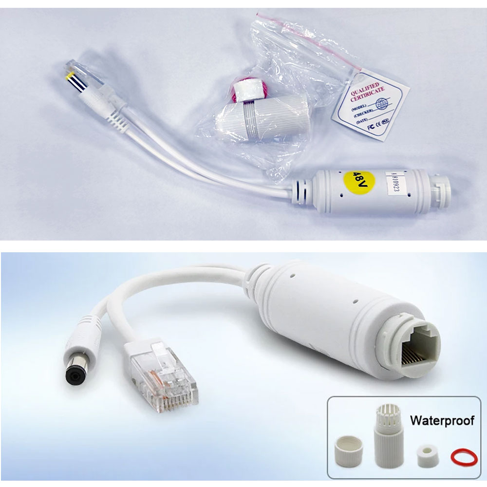 Séparateur POE 48V à 12V, étanche, avec adaptateur vidéo et d'alimentation, Module d'alimentation, injecteur pour extension de caméra IP