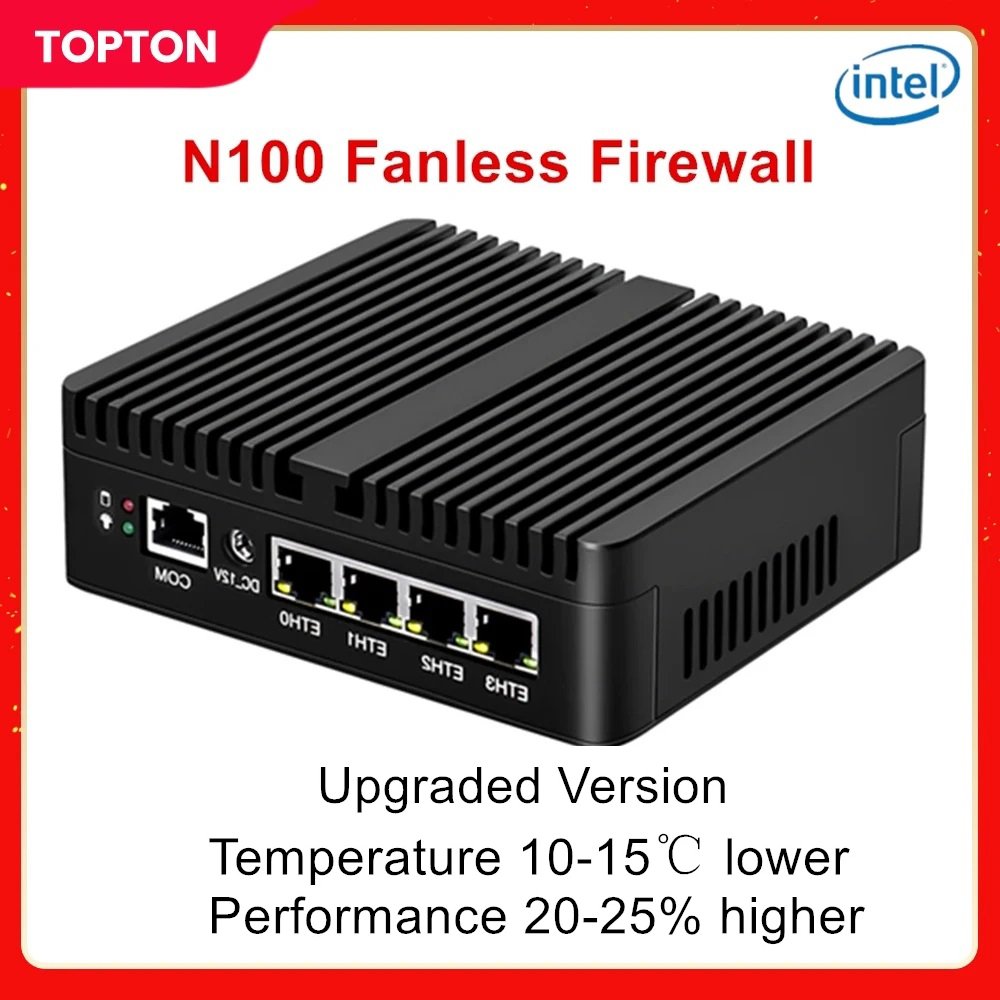 Intel N100 Mini-PC Micro Firewall Appliance N5105 J4125 N4000 4x i226-V 2,5G Lüfterloser Router Computer Proxmox OPNsense pfSense