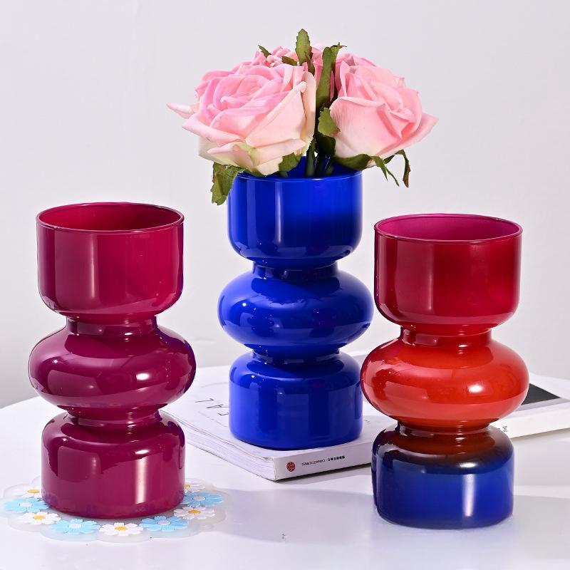 Vaso di vetro retrò con personalità creativa nordica, pianta idroponica, vaso da tavolo, contenitore per composizioni floreali fai da te, nuovo