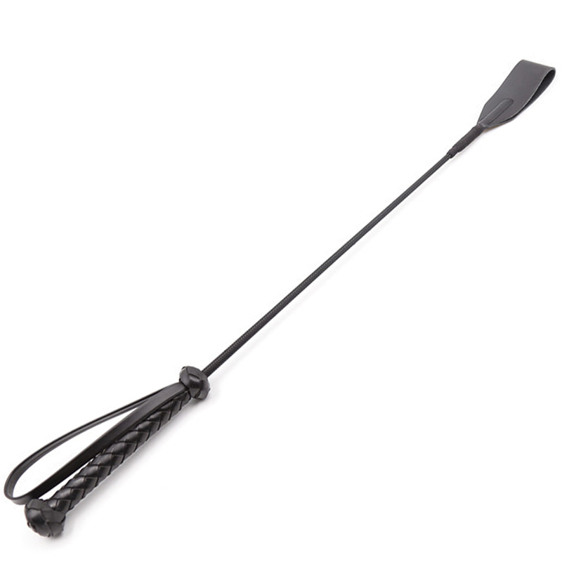 Látigo de caballo de cuero PU de 61CM, paletas de ecuestre de alta calidad, látigos de caballo con correa para la muñeca