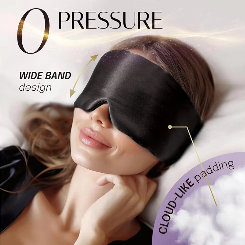 100% Mulberry Silk Sleeping Mask Eyepatch Blocking Light Eyemask Eyeshade for Travel & Nap Soft Padded Sleep Mask Slaapmasker