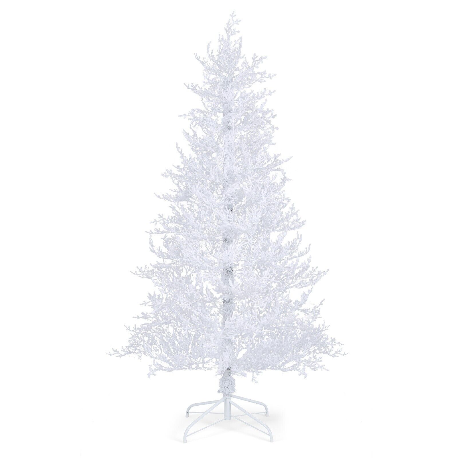 Dortala 6ft vor beleuchteten künstlichen Weihnachts baum weiß beflockt Weihnachts baum führte 11 Modi