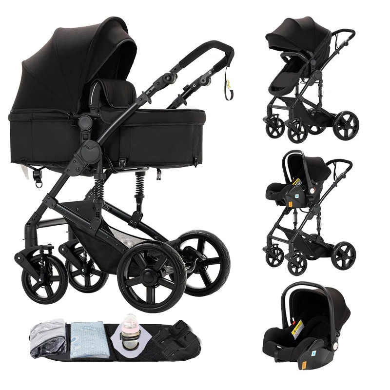 Carrinho de bebê 3 em 1, sistema de viagem, carrinhos para recém-nascidos, assento de carro, alta paisagem, leve, carrinhos de bebê
