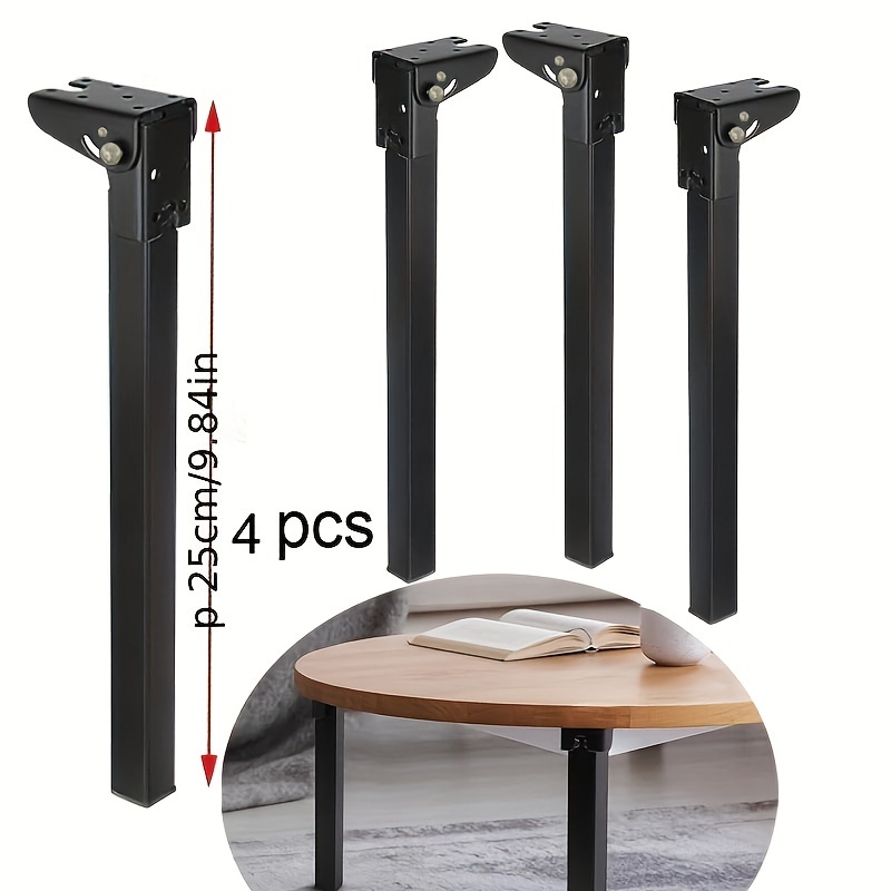 Patas de repuesto para muebles de piezas, patas plegables para mesa de ordenador portátil, mesa de centro, armario, cama, sofá, 4 Uds.