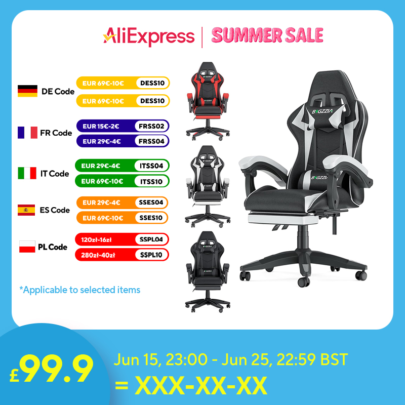 Silla para juegos con reposapiés, sillas para jugadores ergonómicas con cojín Lumbar, reposacabezas, silla para juegos, silla para ordenador de altura ajustable