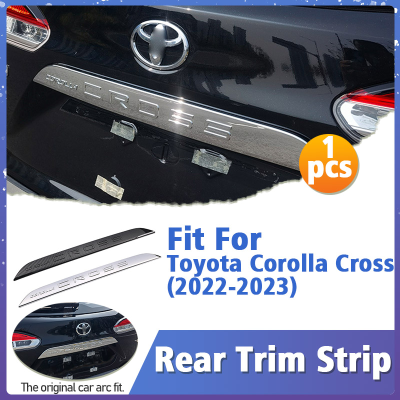 Для Toyota Corolla Cross 2022 2023, задняя накладка из АБС-пластика, накладка на заднюю панель с логотипом и накладка на заднюю дверь, декоративная наклейка, стиль