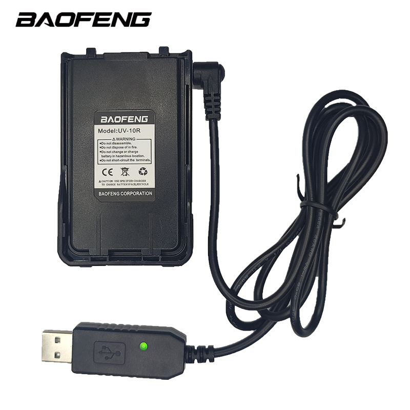 Аккумулятор литий-ионный BAOFENG, 4800 мАч, 7,4 В, может USB-кабель для зарядки, совместим с фотографиями, портативная рация UV10R