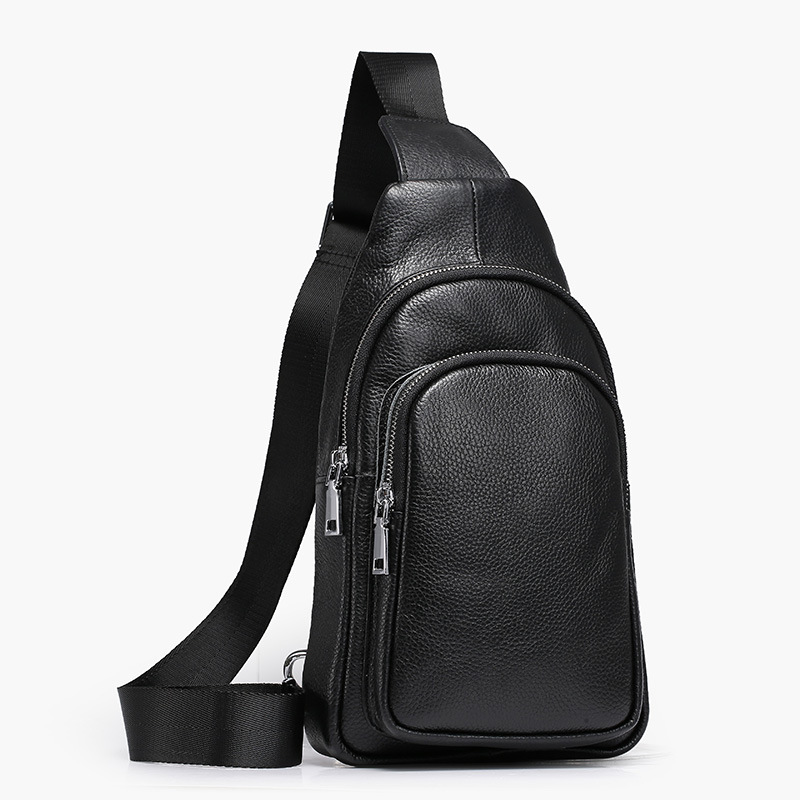 100% masculino couro crossbody saco casual sacos de ombro alta qualidade pacote peito couro genuíno saco do mensageiro