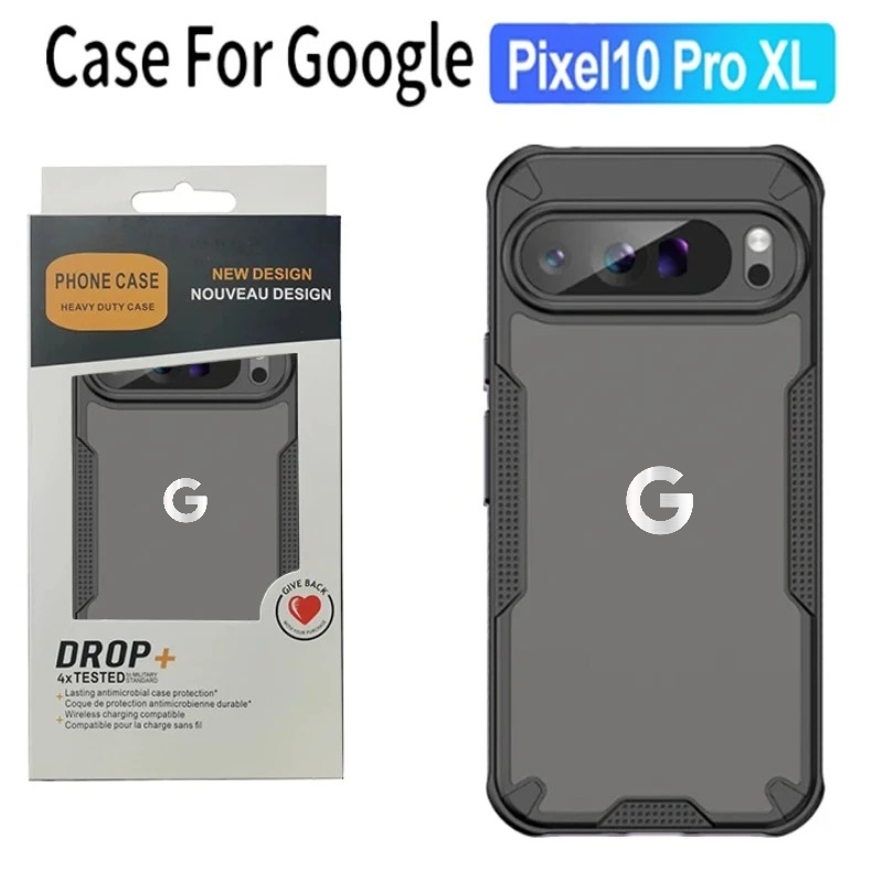 Custodia per telefono con armatura robusta ibrida traslucida opaca satinata per Google Pixel 10 9 Pro XL 9A 8 A/Pro Custodia protettiva per lenti anticaduta