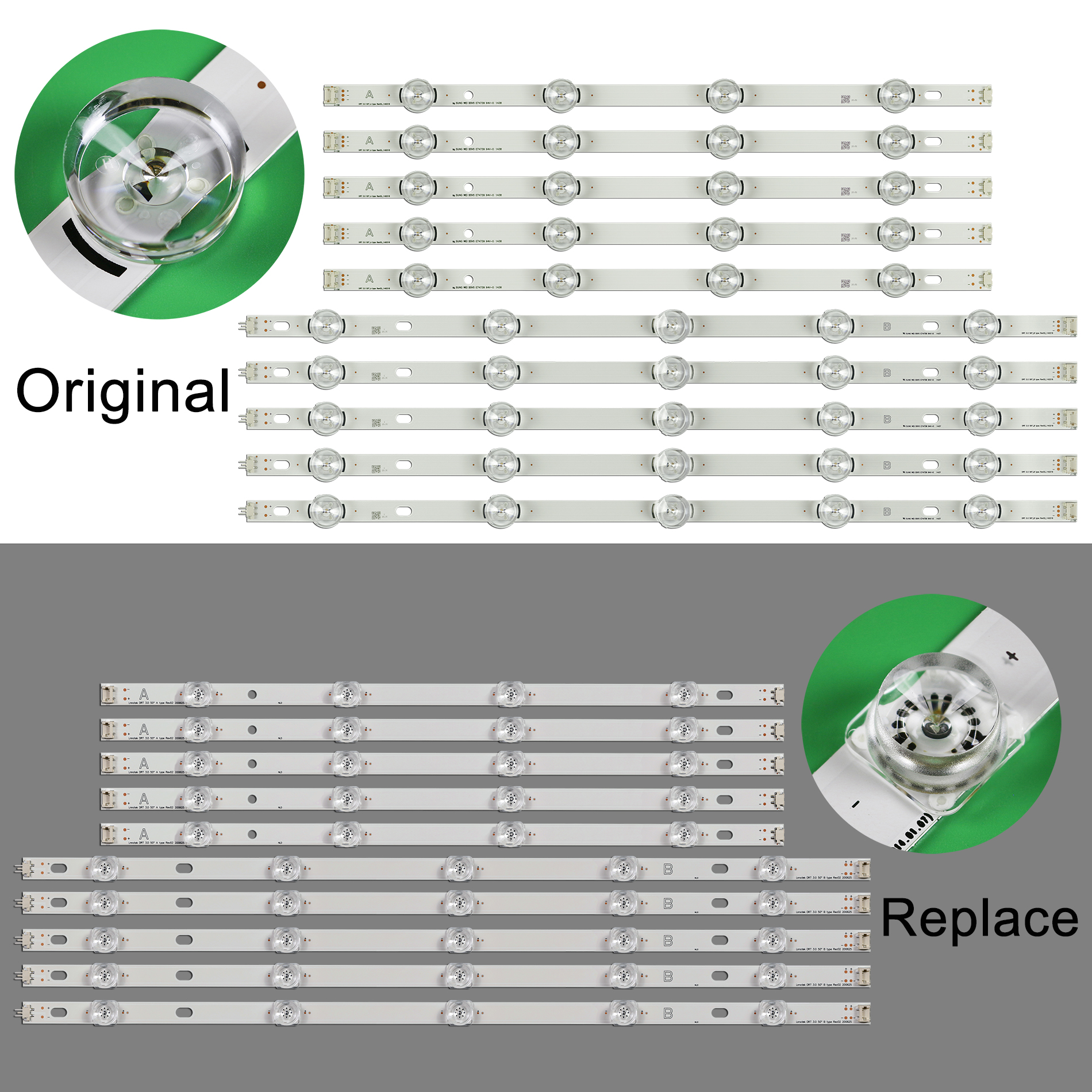 Светодиодная лента для Innotek Drt 3,0 50 дюймов 50LB5610 50LB650V 50LB653V 50LF5800 50LB5800 50LB5500 50LB5600 50LB6500 50LB561V T500HVF05.0