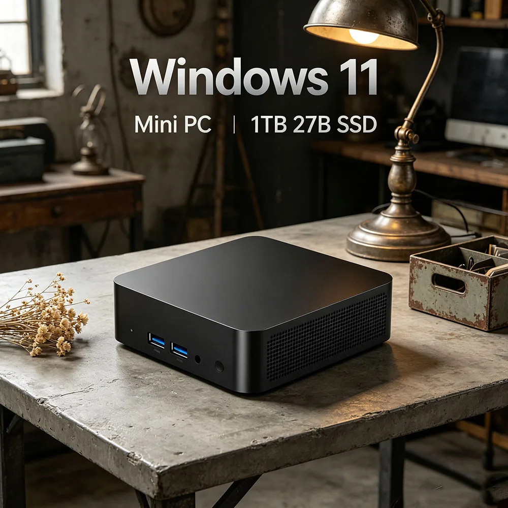 Mini PC Peak Core i9 8950HK com Windows 11 Pro, 32GB de RAM, SSD de 1TB/2TB, WiFi6, BT5.2, 4K HD, para estudo, jogos e escritório, com 3 anos de garantia.