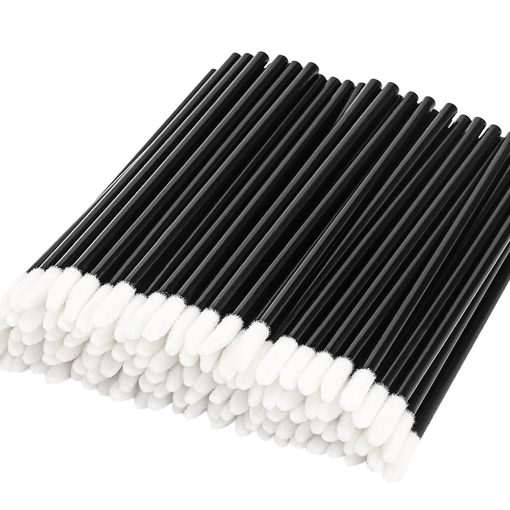100 STKS Wegwerp Lippenselen Make-Up Borstel Wimpers Extension Applicator Lippenstift Wands Set Cosmetische Kleurrijke Make Up Gereedschap