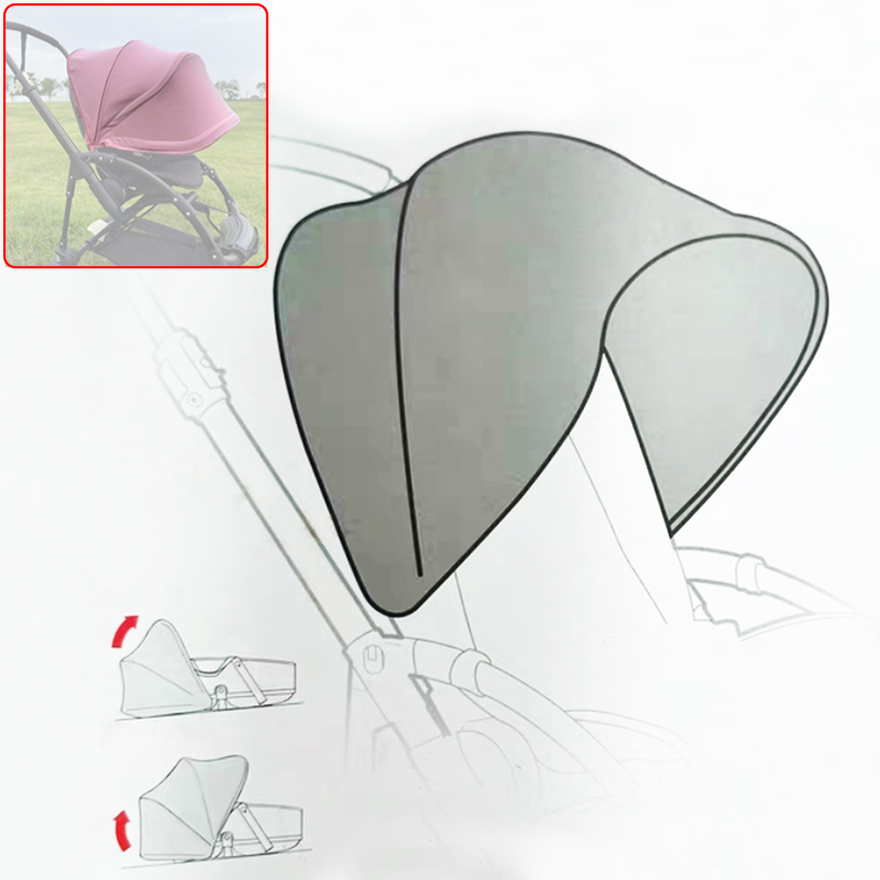 Bee Buggy Sun Canopy For Bugaboo Bee3 Bee5 Stroller Sunshade Markiza tekstylna z siatkowym oknem Rozszerzalny dach wózka dziecięcego