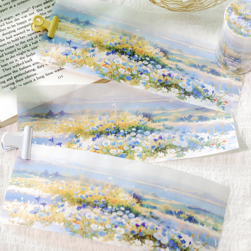 Yoofun 7.4x200 cm printemps Floral Washi ruban fleur Washi ruban de masquage ruban décoratif pour bricolage artisanat d'art journal Scrapbooking