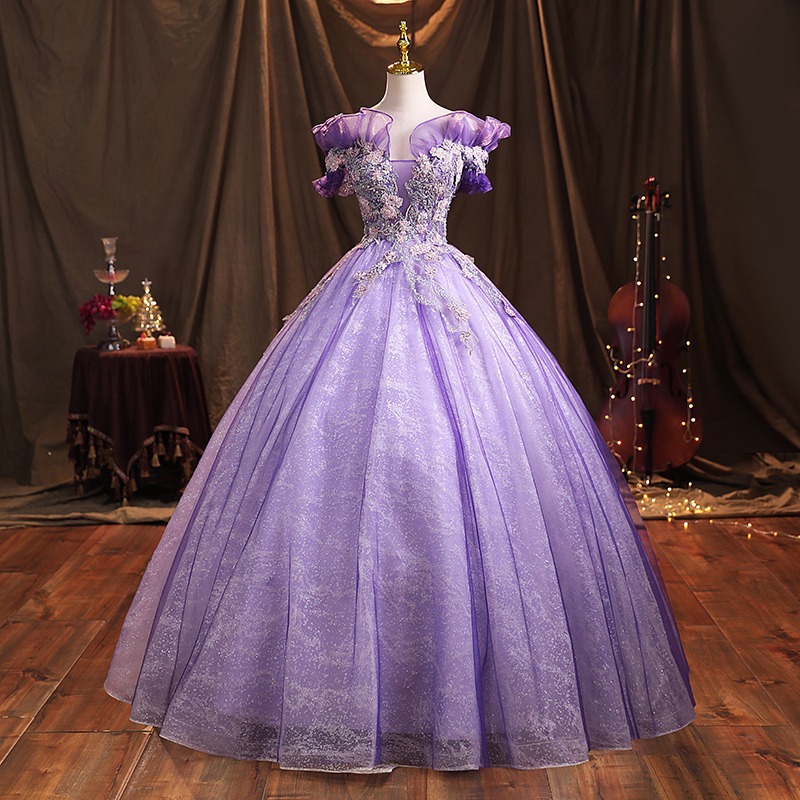 Vestido De fiesta morado personalizado, vestidos De quinceañera con apliques De tul, vestidos De fiesta De graduación, Vestido De Noche Abenkleider, batas De velada