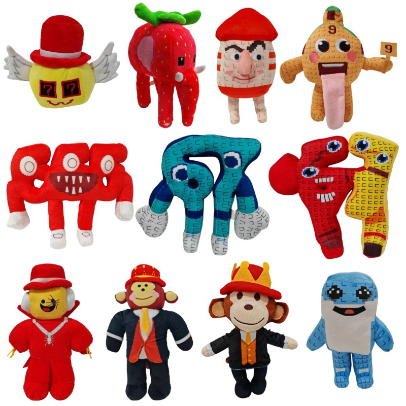NUEVO Robar A Brainrot Esok Sekolah Peluche Sammy Jandel Strawberry Elephant Plushie Lindo No. Regalo de los fanáticos del juguete de la muñeca de peluche de 9 casitas