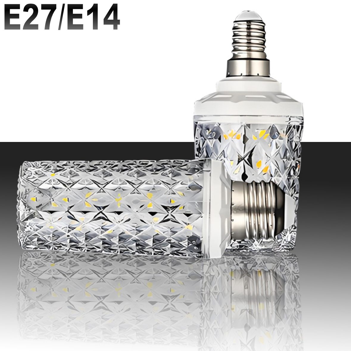 Bombillas LED de maíz E27 E14 30W 40W AC 220V 240V 5730 SMD lámpara LED de cristal ángulo de haz 360 reemplaza la luz halógena del candelabro