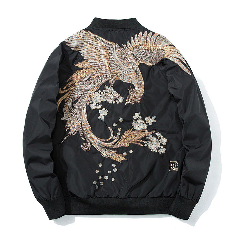 Kurtka bomberka vintage Sukajan z haftem męska damska dla par streetwear baseballowa kurtka uniwersytecka plus size wiosenna jesienna kurtka Sukajan