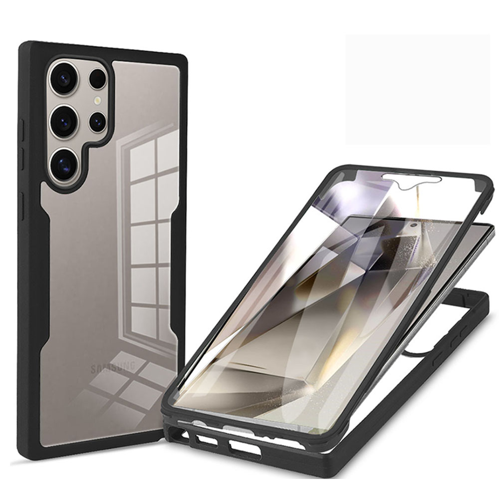 Protector de pantalla de cuerpo completo 360, funda transparente para Samsung Galaxy S25 S24 Ultra S23 S22 Plus S21 S25Edge, funda de teléfono a prueba de golpes