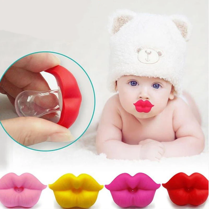 Chupeta de bigode Kiss Lips para bebês, chupeta de silicone engraçada com mamilos ortodônticos, perfeita para alimentação e conforto de crianças pequenas