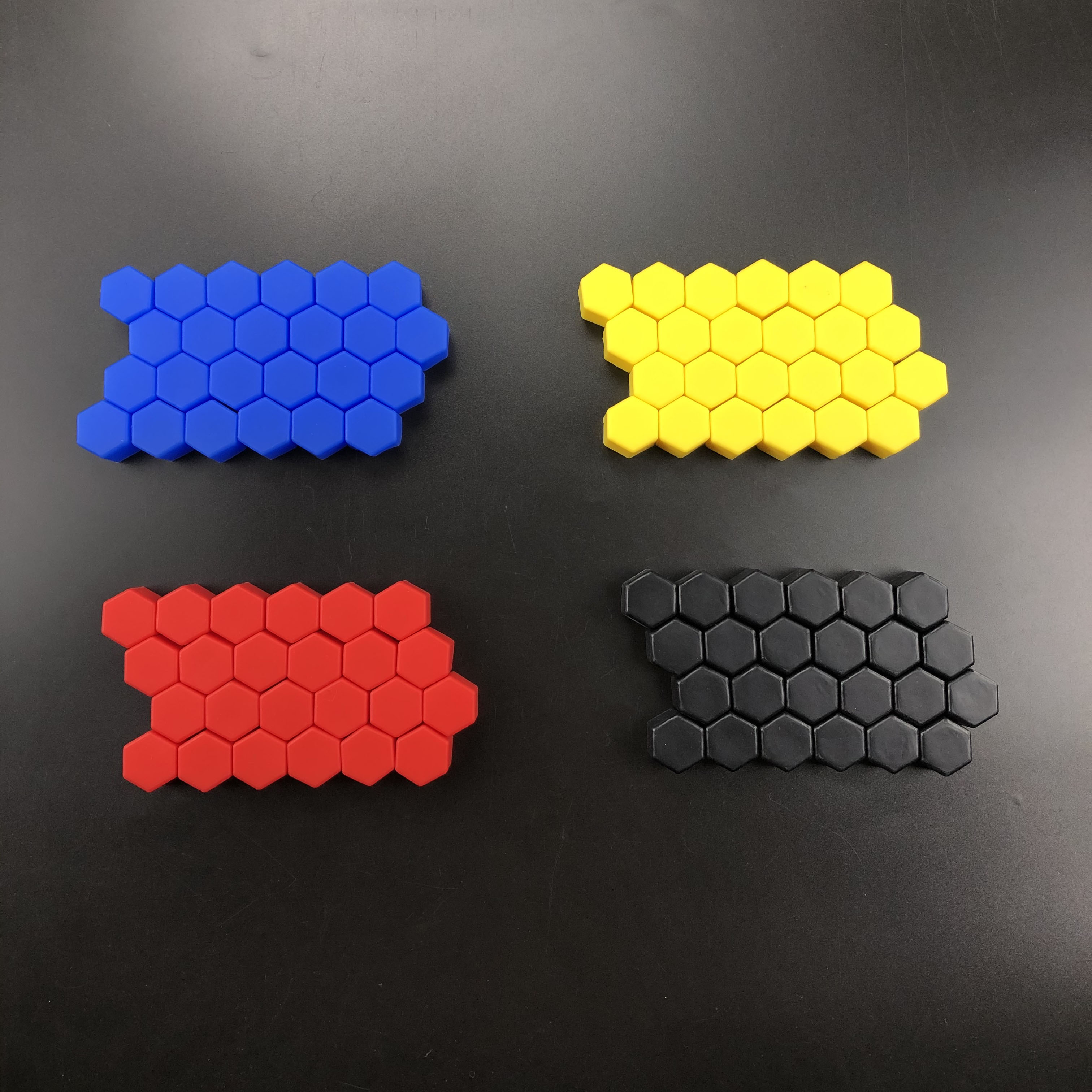 Couvercle de vis de moyeu de roue de voiture à douille hexagonale en silicone, capuchons d'écrou, jante de 2,2, protection de décoration extérieure, paquet de 24 pièces, 17mm, 19mm, 21mm