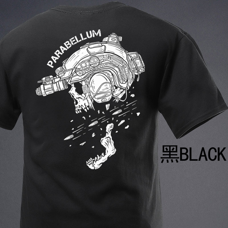 Koszulki Parabellum The Fired Bullet Fashion Streetwear 100% Bawełna Luźne Topy Oddychające Koszulki dla Fanów Militariów