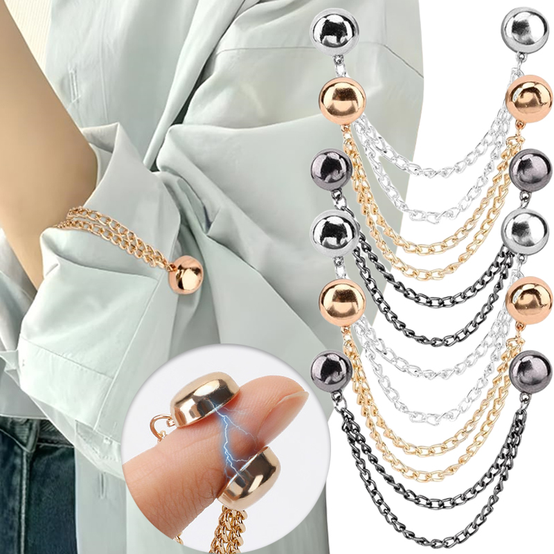 1/12pcs Sliver แม่เหล็กปรับกางเกงขาคลิปสําหรับกางเกง PIN Retractable ขาคงที่กางเกงหลวมปุ่มสําหรับกางเกงยีนส์เสื้อสเวตเตอร์ถัก