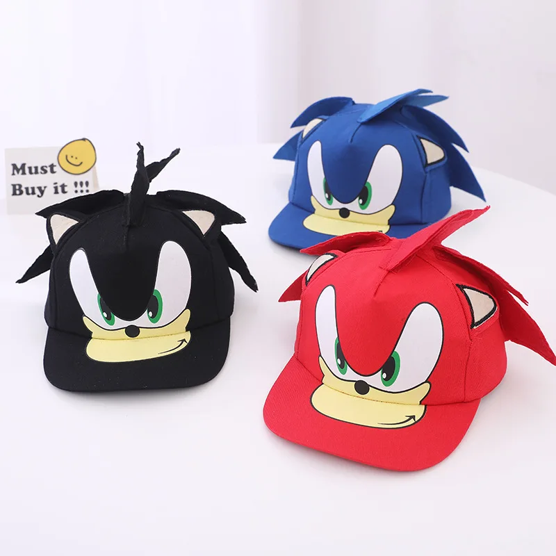 Детская шляпа с персонажем аниме, бейсболка Sonic, новый стиль для мальчиков и девочек, сверхзвуковая мышь с героями мультфильмов, шляпа в стиле хип-хоп, игрушки